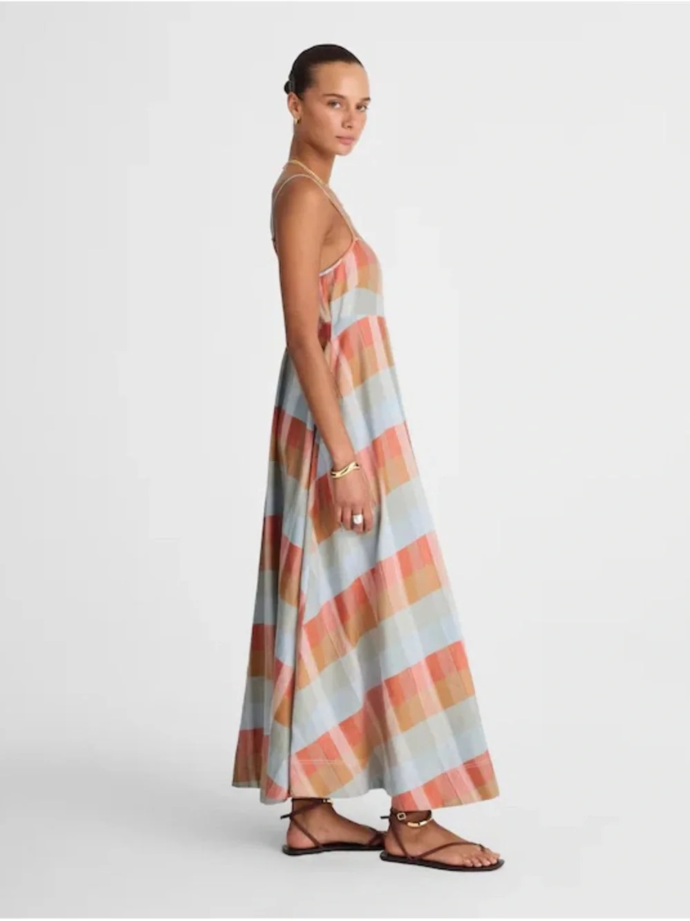 Madewell Summer Striped Maxi Dress in plaid - Picture 1 of 5